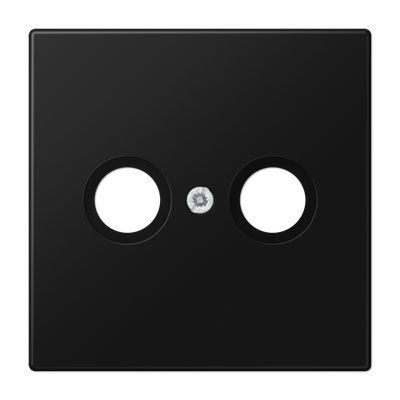 Placa toma TV. LS Negro Mate Placa toma TV. LS Negro Mate